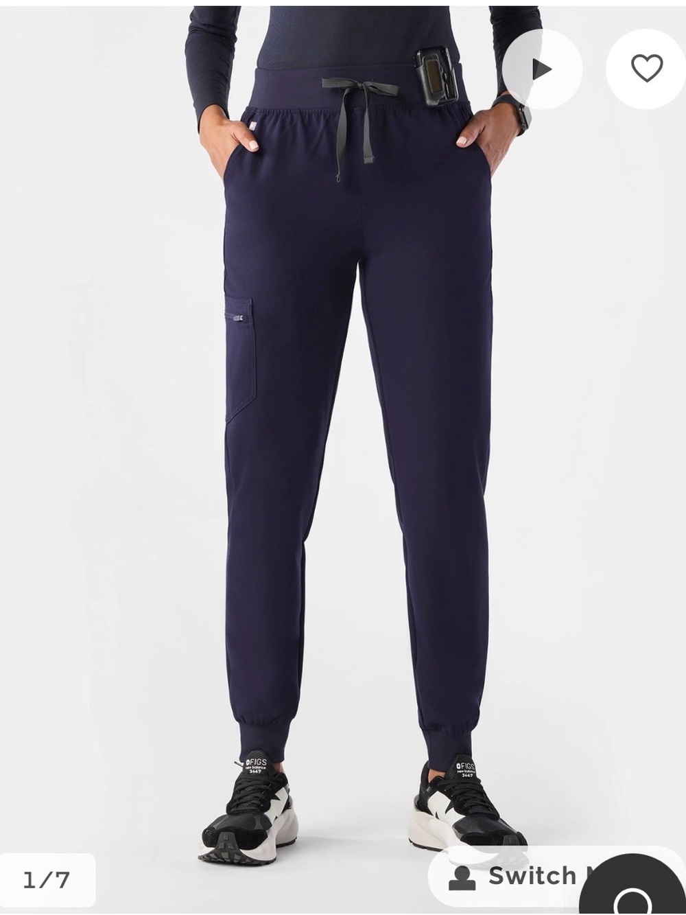 EUC Figs Zamora High-Rise Jogger Scrub Pant, XS Tall